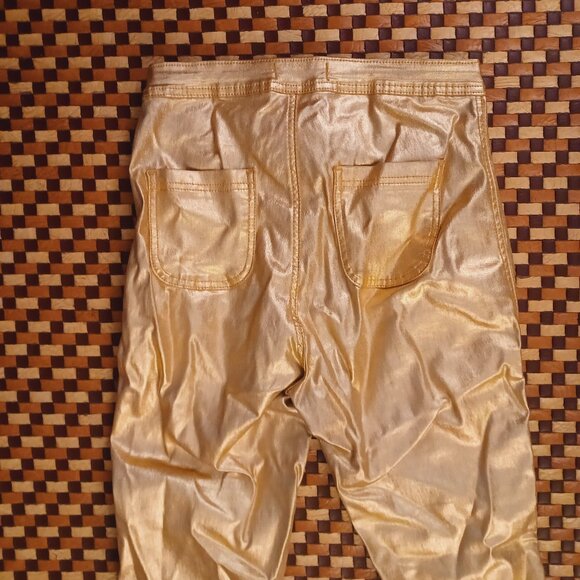 Metallic Gold skinny jeggings JCJQ size medium - Picture 3 of 6